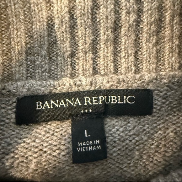 Banana Republic Men Gray Turtleneck Sweater Size: L - Picture 11 of 12